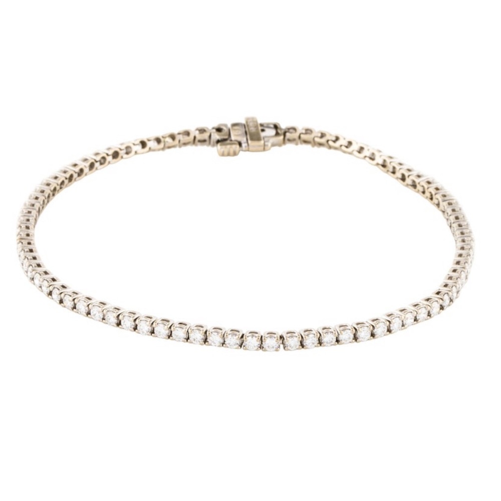 2.02 Carat White Gold Diamond Tennis Bracelet
